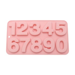 Unique Bargains Candy Moulds 10-Cavity Number 0-9 Candy Mould Hand Wash 8.46"x4.8"x0.51" 1 Pc - 1 of 4