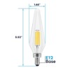 Luxrite E12 Candelabra LED Light Bulb 4.5W=60W Equivalent, 2700K Warm White, Dimmable 500 Lumens, HX10.5 Glass, UL Certified 24 Pack - 3 of 4