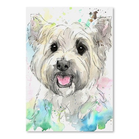 Americanflat West Highland Terrier By Allison Gray Unframed Print Target