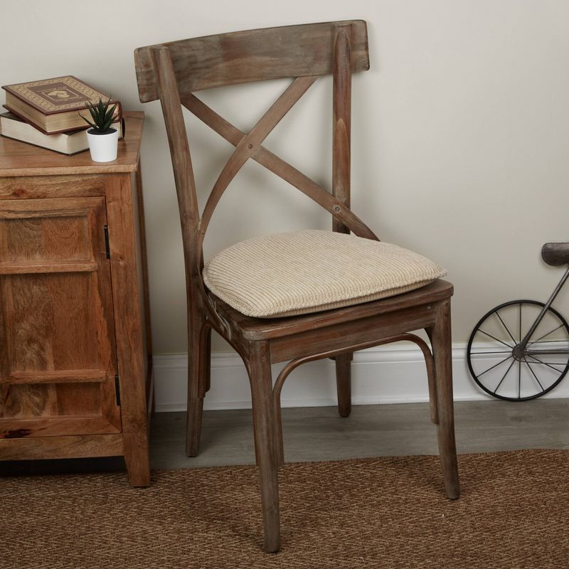 Gripper Outwest Delightfill Linen Chair Cushion Set of 2 - Tan, 4 of 5