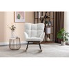 XIYUYEU Mid-Century Modern Rocking Accent Chair, Teddy Fabric Tufted Upholstered Rocking Arm Chair - 4 of 4