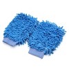 Unique Bargains Universal Chenille Washing Cleaning Gloves Mitten for Home Car Vehicle Blue 2 Pcs - 2 of 4