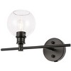 Elegant Lighting Collier 1 light Black and Clear glass right Wall sconce - 3 of 4