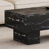 GlasFlength Coffee Tables Modern Patterned Rectangular Table Artistic Design For Living Room Spaces Apartments, Black, 43.3"*21.6"*17.2" - 4 of 4