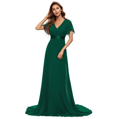 Ever-pretty Dark Green Plus Size Evening Dress, Dark Green, 8 : Target