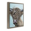 Stupell Industries Highland Cow Windblown Floating Frame Canvas Art - 2 of 4