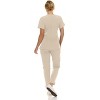 Saint Scrubs Womens 9-Pocket Medical Uniform Set- V-Neck Stretch Top with Tapered Straight Leg Pants - 2 of 4