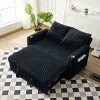 53" Modern Corduroy Sleeper Sofa with 2 Pillows, Modern Recliner Lounge Chair, Pull-Out Sofa Bed for Living Room or Apartment–The Pop Home - 2 of 4