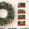 24" Christmas Wreath with Pine Cones , Front Door Christmas Wreath, Winter Christmas Decoration for Window Door Indoor Outdoor - 4 of 4