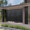 PexFix 72 in. x 47 in. Outdoor Privacy Rectangle Screen Galvanized Steel Panel Divider in Black - 3 of 4