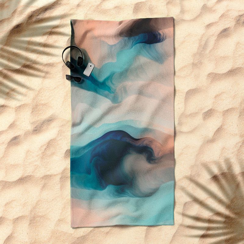 Marta Barragan Camarasa Abstract tidal waves Beach Towel - Deny Designs, 2 of 3