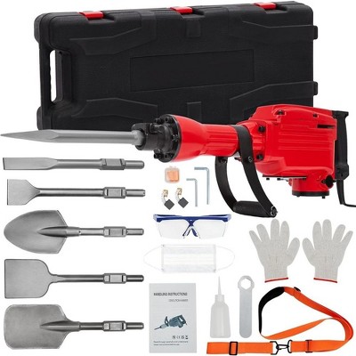 2200W Demolition Jack Hammer Electric Concrete Breaker 1400 BPM With 6x Chisels Sets