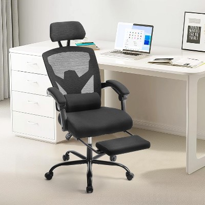 ALEXOUN High-Back Mesh Rolling Swivel Reclining Home Office Chairs with Wheels,Comfortable Headrest,Lumbar Support,for Home,Office,Student