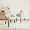 Lirago Luxury Velvet Dining Chair Two-Piece Set-Modern Minimalist Beige Design with High Rebound Cushion & Metal Frame - 4 of 4