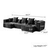 WJShome 144" Sectional Couches For Living Room,Cloud Modular Sofa, U Shaped Couch 3 Seater with 2 Ottomans - 3 of 4