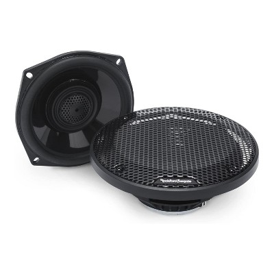 Rockford Fosgate TMS5 Power Harley Davidson 5.25 Inch Full Range Tour-Pak Motorcycle Speakers with Grilles