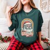 Santa's Favorite Helper Retro - Women's Garment Dyed Long Sleeve Graphic T-Shirt - 3 of 4
