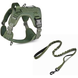 rabbitgoo Tactical Dog Harness and Leash for Small Dogs, Molle, Easy Control Service Dog Vest Harness - 1 of 1