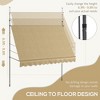 Sapphtopaz Retractable Awning Manual Patio Awnings Sunshade Shelter UV Resistant Aluminum Frame for Deck, Balcony, Yard - 4 of 4