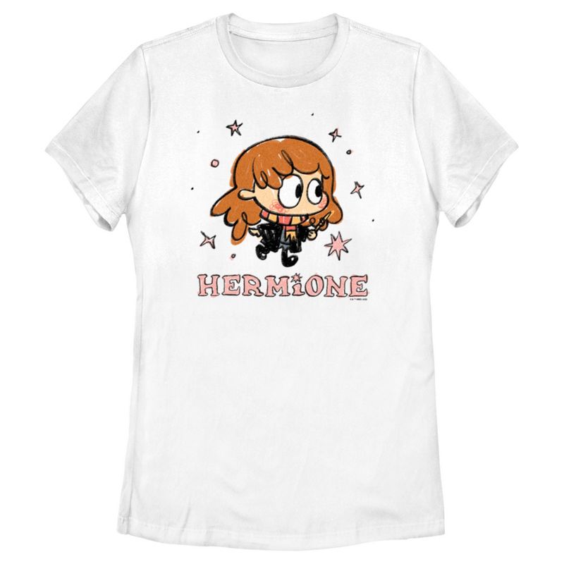 Women's Harry Potter Hermione Starry Cartoon T-Shirt, 1 of 5