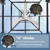 Outdoor 8×8 FT Grill Gazebo, Hardtop Gazebo with Storage Hooks, BBQ Gazebo with Steel Frame and Polycarbonate Roof-Coolbibila - 2 of 4