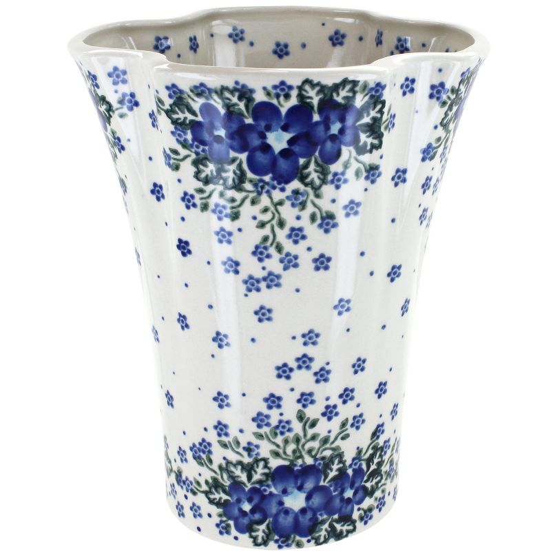 Blue Rose Polish Pottery 226 Vena Vase, 1 of 2