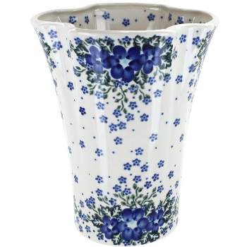 Blue Rose Polish Pottery 226 Vena Vase