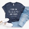 Simply Sage Market Women's I Run On Kisses and Chaos Short Sleeve Graphic Tee - 3 of 3