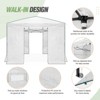 EAGLE PEAK 10'x10' Portable Walk-in Greenhouse with Zippered Doors and Windows, PE Cover - 4 of 4