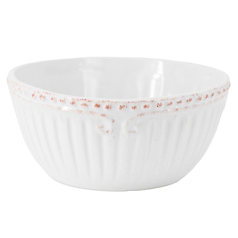 Gibson Modern Southern Home 6 Piece 6 Inch Stoneware Embossed Cereal Bowl Set in White, 5 of 6