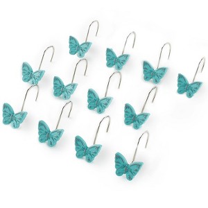 The Lakeside Collection Valentina Bath Collection - Set of 12 Shower Hooks 12 Pieces - 1 of 2