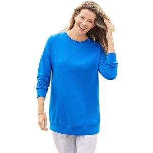 Woman Within Plus Size Fleece Sweatshirt - 1 of 4