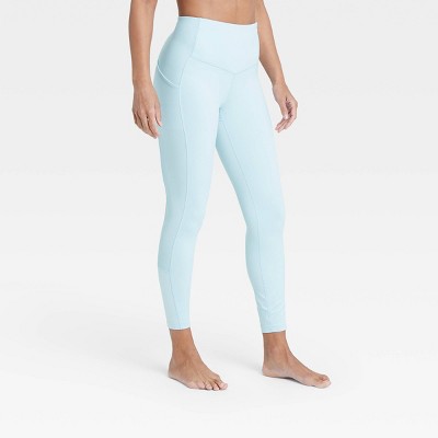 Women's Contour Flex High-Rise Ribbed 7/8 Leggings 24.5" - All in Motion™ Air Blue XS