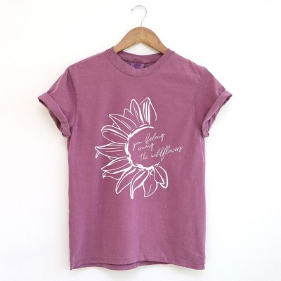 Simply Sage Market Women's You Belong Among The Wildflowers Short Sleeve Garment Dyed Tee