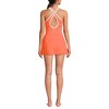 Lands' End Women's Chlorine Resistant Tugless High Neck Swim Dress One Piece Swimsuit - 2 of 4