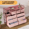 Garvee Black 9 Drawers Willow TV Stand with Charging Station,Wide TV Stand with Open Shelf - 2 of 4