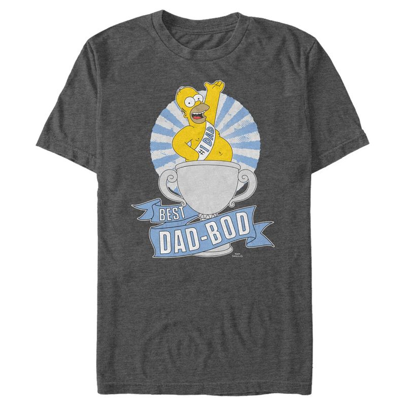 Men's The Simpsons Father's Day Homer Simpson Best Dad-Bod T-Shirt, 1 of 6