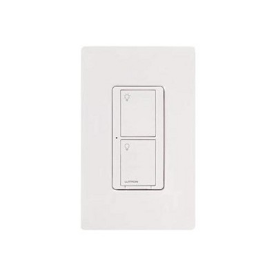 Lutron Caseta Wireless Smart Lighting Switch for All Bulb Types or Fans | PD-5ANS-WH-R | White.