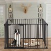 Sandinrayli 6-Panel Folding Baby Gate Dog Gate Playpen Safety Fence for Stairs Doorways Fireplaces Black - 4 of 4