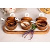Jeanne Fitz Wood + White Collection Acacia Wood 10pc Dipping Bowls with Charcuterie Utensils - 2 of 3