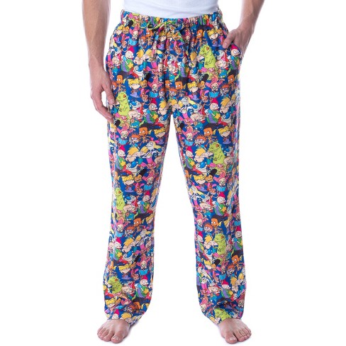 Nickelodeon Men's 90s Cartoon Characters Allover Loungewear Pajama Pants  (lg) Multicoloured : Target