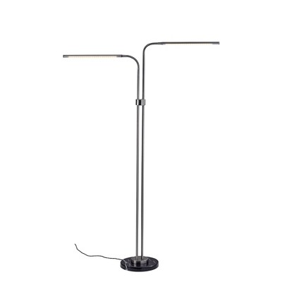 54.5" x 72.5" Hydra Floor Lamp (Includes LED Light Bulb) Silver - Adesso