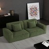 TiramisuBest 106.3" Large Striped Fabric Compression Sofa, Modern Living Room & Bedroom Furniture, High Rebound Green - 2 of 4