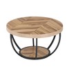 Kumasinova 2-Tier Round Wood Coffee Table,31.49" Center Dining Table with Bottom Shelf for Living Room,Bedroom,Meeting Room - 2 of 4