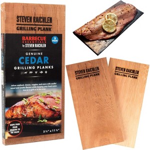 Camerons Steven Raichlen Cedar Grilling Plank 5.5 x 11.5 (2pk) Board- Wood Grill BBQ Barbecue Accessory, Makes Smoke Infused Meats, Fish, and Veggies - 1 of 4