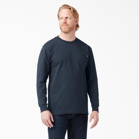 Men's Relaxed Long-Sleeve Heavyweight Cotton Crew T-Shirt, Men's Clearance