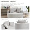NicBex Round Sofa Bed,Modular Sectional Couch with Memory Foam,Washable Cover,Cloud Couch with 3 Pillows for Small Spaces,Living Room - 4 of 4