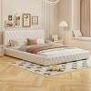 2-Pieces Bedroom Sets, Queen Size Upholstered Bed, Rectangular Footstool For 46 Inch Long-Cuddlewood - 3 of 4