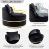 360-degree Swivel Accent Barrel Chair Upholstered in Velvet with Pillow and Oversized Cushion - 4 of 4