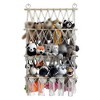 Plush animal toy storage room, hammock hand woven cotton rope hanging storage container, suitable for game rooms, bedrooms, and children's rooms - 3 of 4